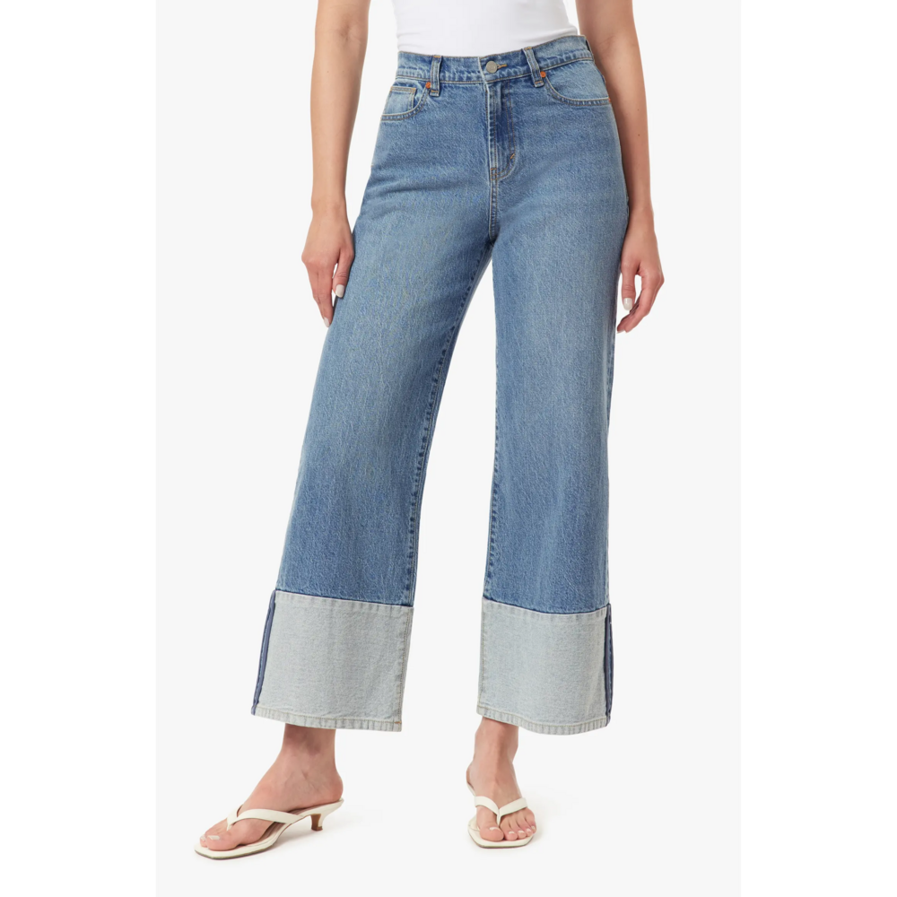 Habitual Ankle Cuff Wide Leg Jeans (Women) in Blue - Picture 8 of 9